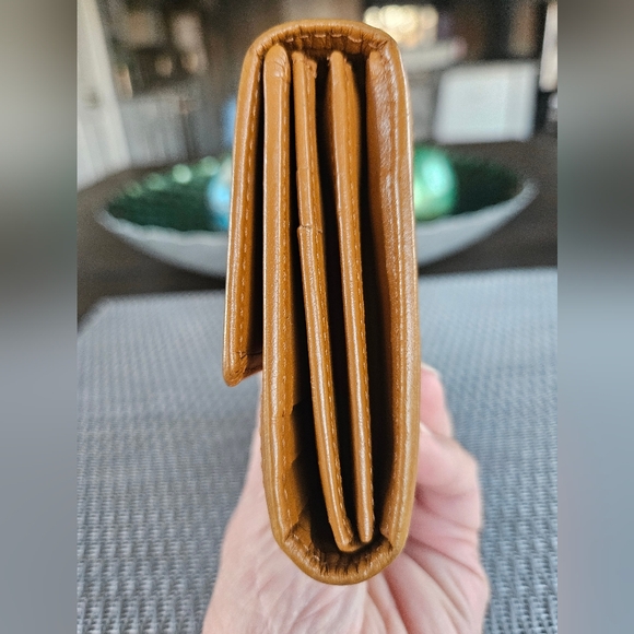 MCM Tan and Orange Logo Wallet - Picture 4 of 13